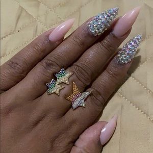 🌟 multi colored star ring 🌟